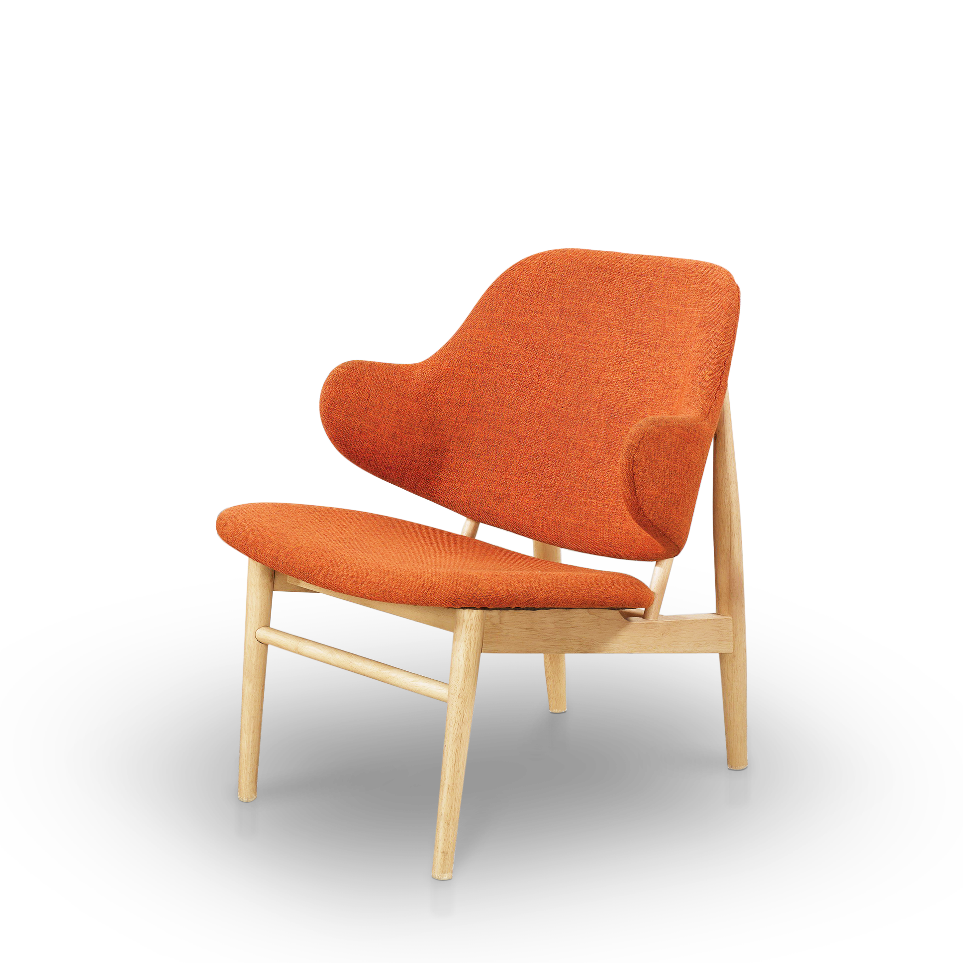 北歐風 原木曲線設計款休閒椅